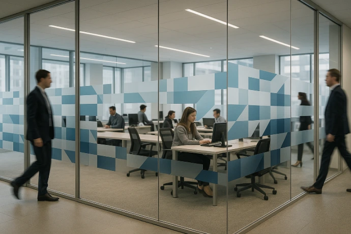 Sichtschutz im Büro in Wien