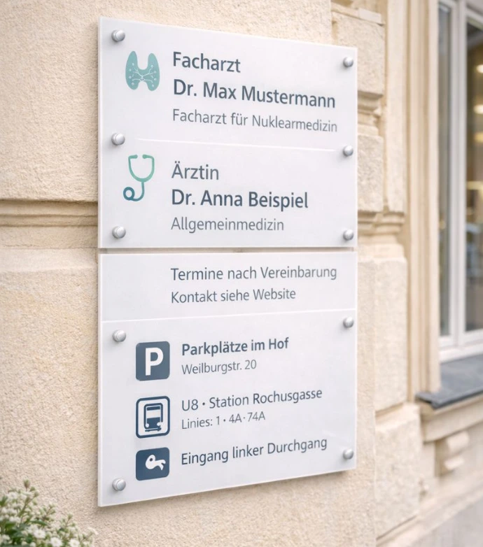 Firmenschild Acryl in Baden