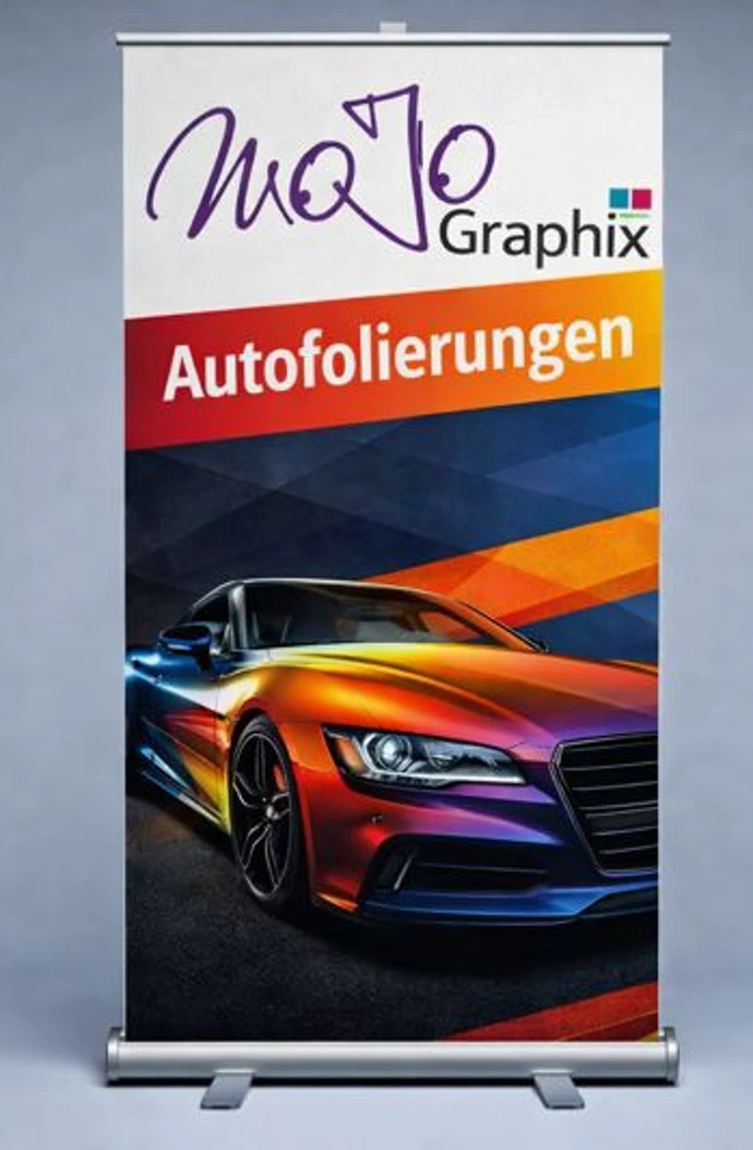 Roll-Up Display als mobiles Präsentationssystem für professionellen Markenauftritt