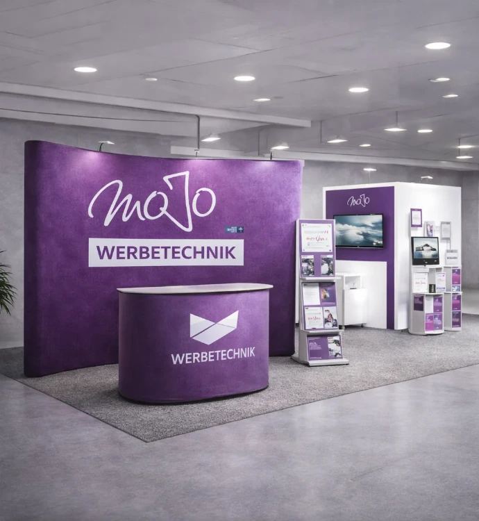 Mobile Displays und Rückwände für professionelle Messeauftritte im Raum Bruck, Baden